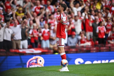 160826 - Arsenal v Manchester City - FA Community Shield - Kai Havertz of Arsenal celebrates scoring a goal