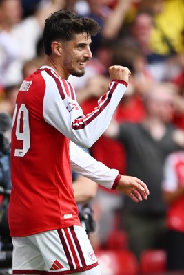 160826 - Arsenal v Manchester City - FA Community Shield - Kai Havertz of Arsenal celebrates scoring a goal