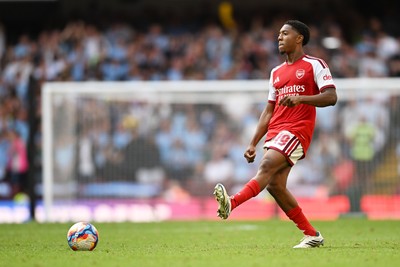 160826 - Arsenal v Manchester City - FA Community Shield - Myles Lewis-Skelly of Arsenal