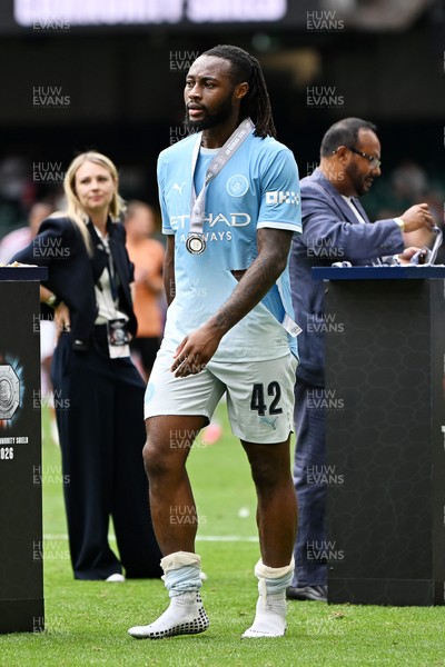 160826 - Arsenal v Manchester City - FA Community Shield - Dejected Antoine Semenyo of Manchester City