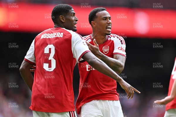 160826 - Arsenal v Manchester City - FA Community Shield - Gabriel of Arsenal and Cristhian Mosquera of Arsenal