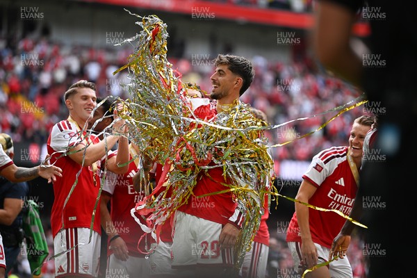 160826 - Arsenal v Manchester City - FA Community Shield - Kai Havertz of Arsenal celebrates at full time