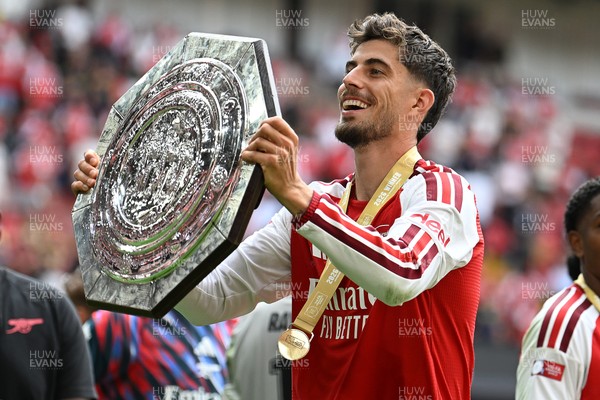 160826 - Arsenal v Manchester City - FA Community Shield - Kai Havertz of Arsenal celebrates at full time