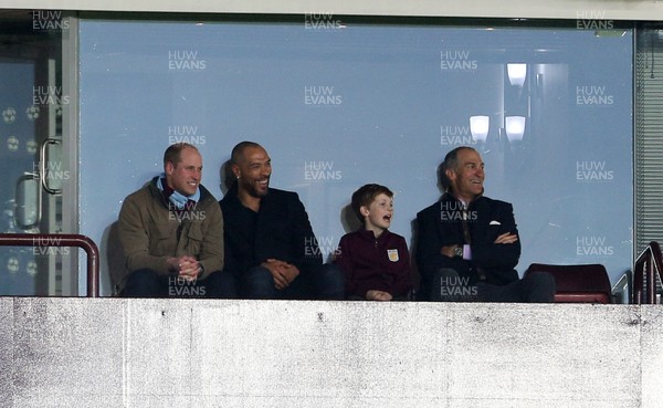 100418 - Aston Villa v Cardiff City - SkyBet Championship - Prince William watches the game with friends