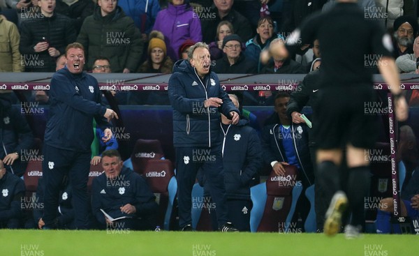 100418 - Aston Villa v Cardiff City - SkyBet Championship - A frustrated Cardiff Manager Neil Warnock