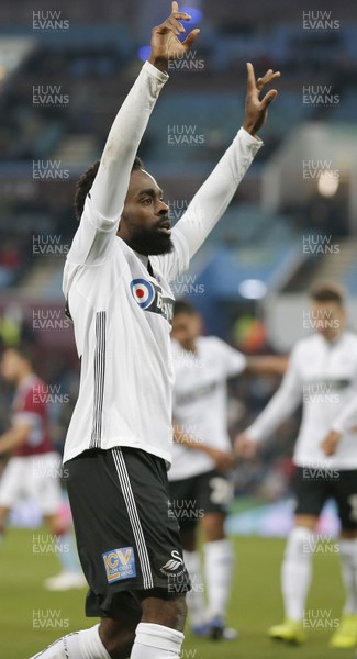 050119 - Aston Villa v Swansea City - FA Cup Third Round - Nathan Dyer of Swansea celebrates scoring a goal  