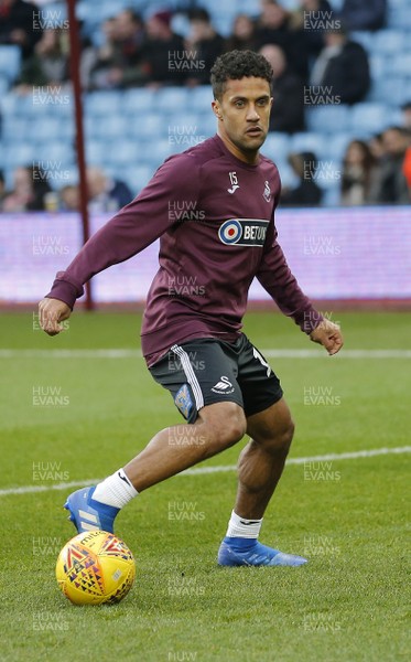 050119 - Aston Villa v Swansea City - FA Cup Third Round - Wayne Routledge of Swansea in warm up  