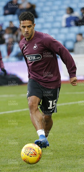 050119 - Aston Villa v Swansea City - FA Cup Third Round - Wayne Routledge of Swansea in warm up  