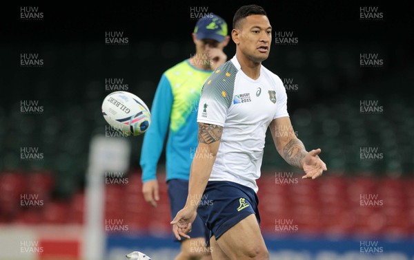 220915 - Australia Captains Run - Israel Folau during training