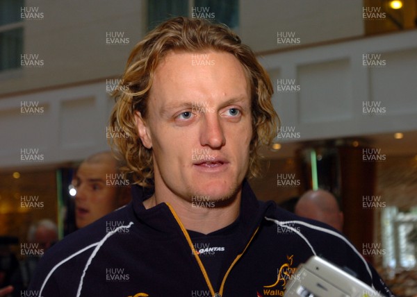 24.11.08 - Australia player interviews at the Hilton Hotel, Cardiff         Australia player  Ryan Cross   