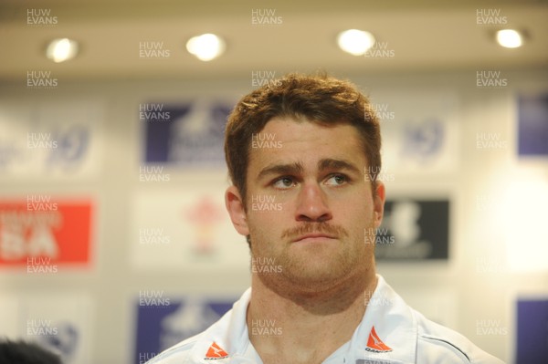 26.11.09 - Australia Rugby Team Announcement - James Horwill talks to reporters after being named in the Australian team to play Wales on Saturday. 