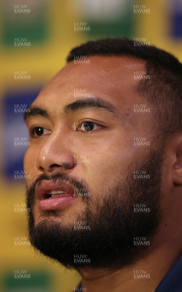 031114 - Australia Rugby media conference, Hilton Hotel, Cardiff - Australia's Sekope Kepu faces the media during the press conference ahead of their match against Wales 