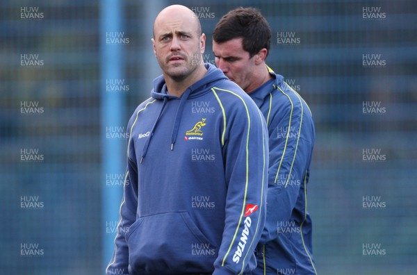 271112 - Australia Rugby Training session - Australia's Nathan Sharpe during training