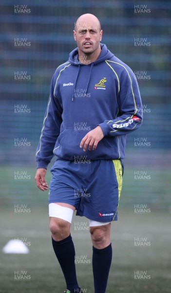 271112 - Australia Rugby Training session - Australia's Nathan Sharpe during training