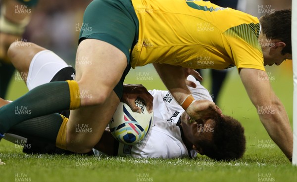 230915 - Australia v Fiji, Rugby World Cup 2015 - Ben Volavola of Fiji races in to score try