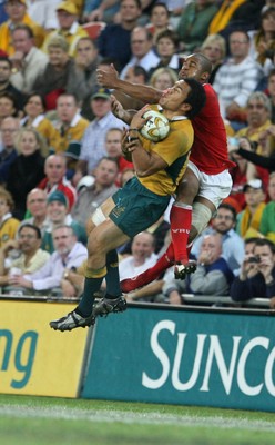 02.06.07 AUSTRALIA v WALES, 2nd Test ,Brisbane. Wales Aled Brew tackles Digby Loane  