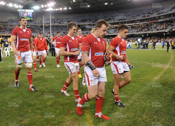 160612 - Australia v Wales - Castrol EDGE Series -Matthew Rees of Wales looks dejected at the end of the game