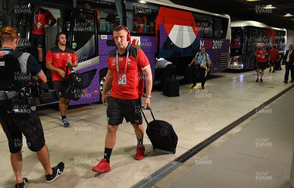 290919 - Australia v Wales - Rugby World Cup - Hadleigh Parkes of Wales arrives at the stadium