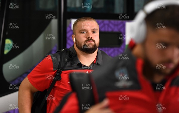 290919 - Australia v Wales - Rugby World Cup - Tomas Francis of Wales arrives at the stadium