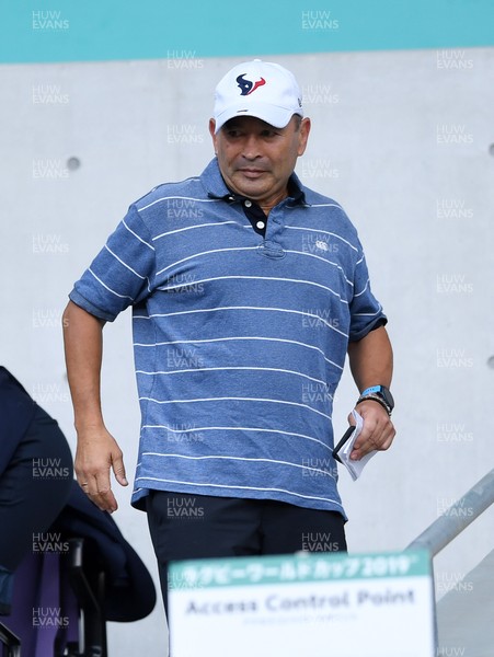 290919 - Australia v Wales - Rugby World Cup - England Head Coach Eddie Jones watches the game from the stands