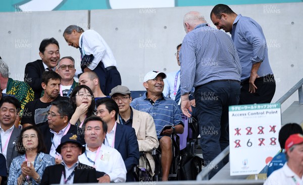 290919 - Australia v Wales - Rugby World Cup - England Head Coach Eddie Jones watches the game from the stands