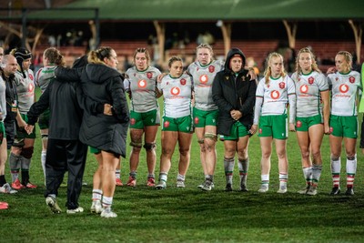010825 - Australia Women v Wales Women - Wales players s at the end of the match