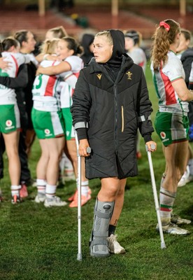 010825 - Australia Women v Wales Women - Alex Callender of Walesr at the end of the match