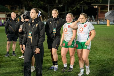 010825 - Australia Women v Wales Women - Bryonie King of Wales, Tilly Vucaj of Wales, Molly Reardon of Wales and Jenni Scoble of Wales at the end of the match