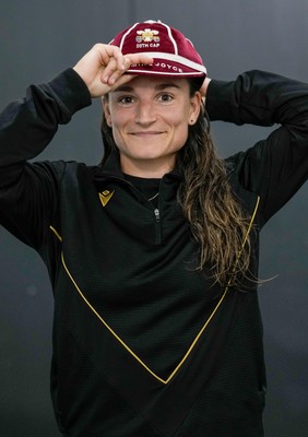 010825 - Australia Women v Wales Women - Jasmine Joyce of Wales with her 50th cap