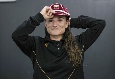 010825 - Australia Women v Wales Women - Jasmine Joyce of Wales with her 50th cap
