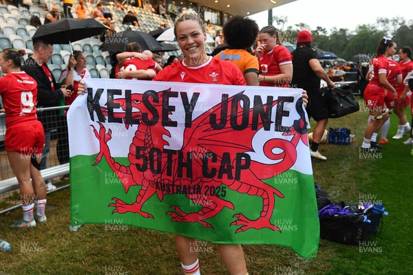 260725 - Australia Women v Wales Women - Kelsey Jones of Wales at the end of the match