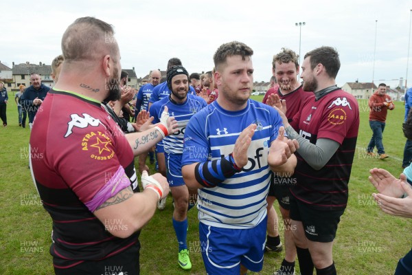 SATURDAY 29th APRIL 2017 WRU National League 3 West B - Bridgend Sports  Bridgend Sports win the WRU National League 3 West B, picking up the trophy after their game against Baglan