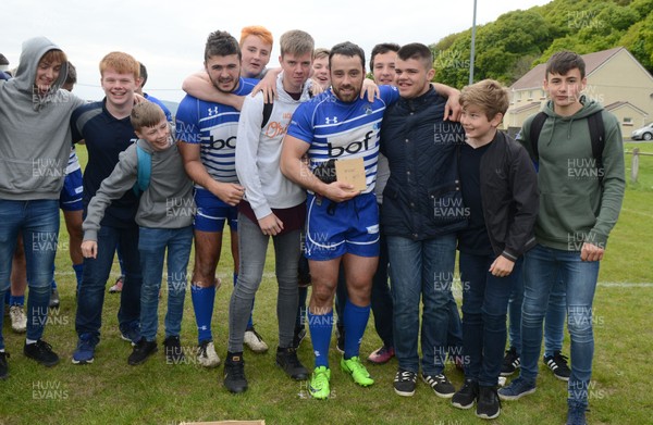 SATURDAY 29th APRIL 2017 WRU National League 3 West B - Bridgend Sports  Bridgend Sports win the WRU National League 3 West B, picking up the trophy after their game against Baglan