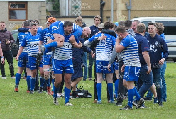 SATURDAY 29th APRIL 2017 WRU National League 3 West B - Bridgend Sports  Bridgend Sports win the WRU National League 3 West B, picking up the trophy after their game against Baglan