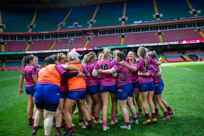 180426 - Bala v Machynlleth - WRU Women's National Bowl - Bala players celebrate