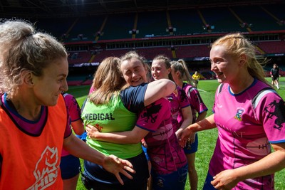 180426 - Bala v Machynlleth - WRU Women's National Bowl - Bala players celebrate