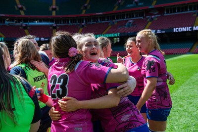 180426 - Bala v Machynlleth - WRU Women's National Bowl - Bala players celebrate