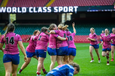 180426 - Bala v Machynlleth - WRU Women's National Bowl - Bala players celebrate