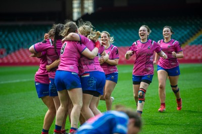 180426 - Bala v Machynlleth - WRU Women's National Bowl - Bala players celebrate