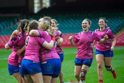 180426 - Bala v Machynlleth - WRU Women's National Bowl - Bala players celebrate