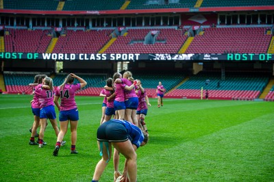180426 - Bala v Machynlleth - WRU Women's National Bowl - Bala players celebrate