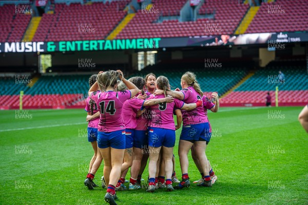 180426 - Bala v Machynlleth - WRU Women's National Bowl - Bala players celebrate