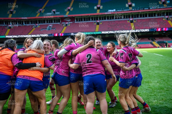 180426 - Bala v Machynlleth - WRU Women's National Bowl - Bala players celebrate
