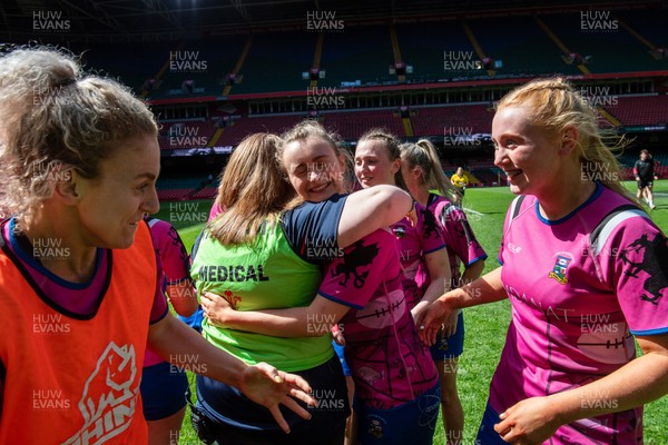 180426 - Bala v Machynlleth - WRU Women's National Bowl - Bala players celebrate