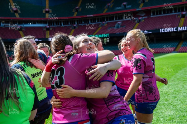 180426 - Bala v Machynlleth - WRU Women's National Bowl - Bala players celebrate