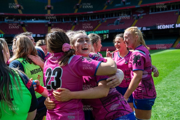180426 - Bala v Machynlleth - WRU Women's National Bowl - Bala players celebrate