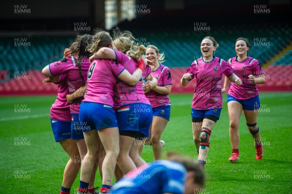 180426 - Bala v Machynlleth - WRU Women's National Bowl - Bala players celebrate