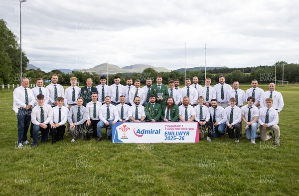 300526 - Admiral National League 3 North West League Presentation Bangor RFC - Captain Calvin Williams lifts the trophy alongside his team mates
