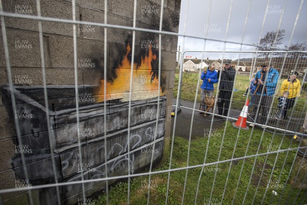 201218 - Picture shows the Banksy artwork in the Taibach area of Port Talbot