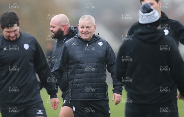 271119 - Barbarians Rugby Training Session, Penarth RFC - Head coach Warren Gatland during the Barbarians squad training session at Penarth RFC ahead of their match against Wales